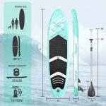 Premium Stand Up Paddle Board, Yoga Board with Durable SUP Accessories & Carry Bag | Wide Stance, Surf Control, Non-Slip Deck, Leash, Paddle and Pump for Youth & Adult - Image 5